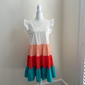 Women’s THML dress XS NWT color block